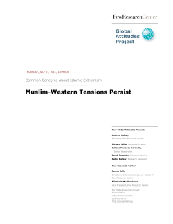 Muslim-Western Tensions Persist