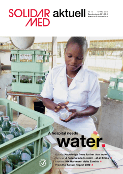 A hospital needs water