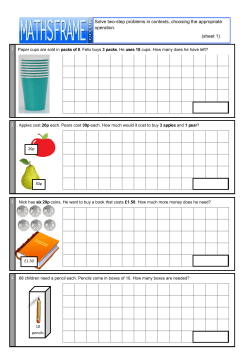 Solve two-step problems in contexts, choosing the
