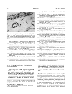 Burden of Aspergillosis-Related Hospitalizations in the United States