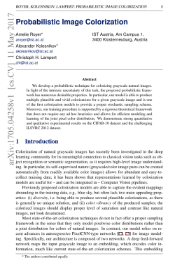 Probabilistic Image Colorization