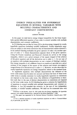 energy inequalities for hyperbolic equations in several variables