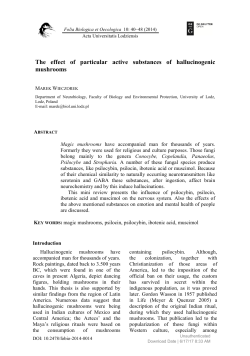 The effect of particular active substances of