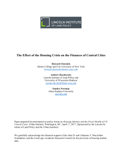 The Effect of the Housing Crisis on the Finances of