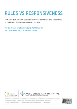 rules vs responsiveness - Accountability Initiative