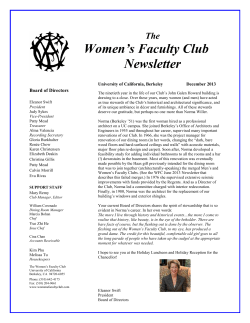 December - Women`s Faculty Club