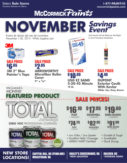 november - McCormick Paints