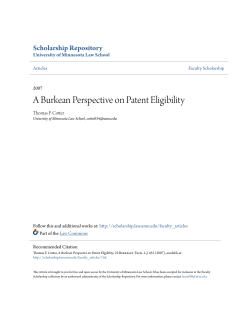 A Burkean Perspective on Patent Eligibility