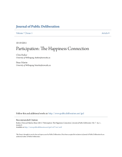 Participation: The Happiness Connection