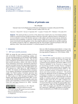 Ethics of primate use