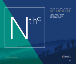 Newton Graduate Recruitment Brochure