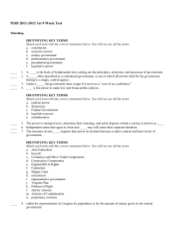 POD 2011-2012 1st 9 Week Test