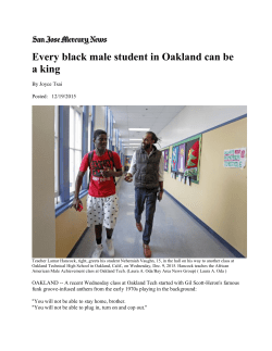 Every black male student in Oakland can be a king