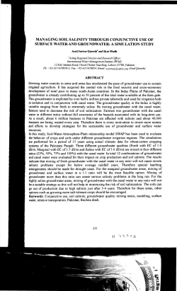 Managing soil salinity through conjunctive use of surface water a