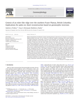 Perkins and others, 2013, Esker reconstruction and paleo