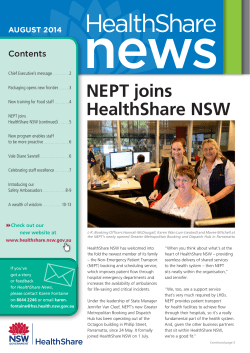HealthShare NSW and eHealth NSW News August 2014