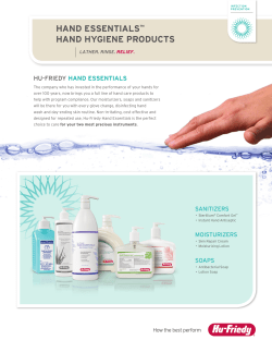 Hand Care Sell Sheet - Hu