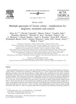 Multiple genotypes of Taenia solium