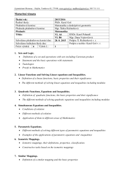 Maturitn&iacute; ot&aacute;zky z matematiky - Gymn&aacute;zium Olomouc