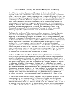 natural products - UMass Chemistry
