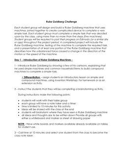 Rube Goldberg Challenge