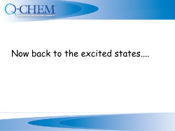 Now back to the excited states.