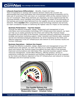 Benefits, Impact and Value