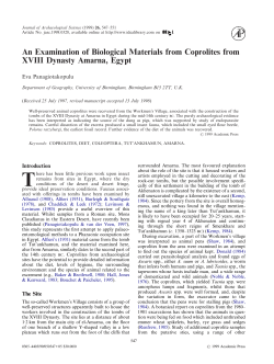 An Examination of Biological Materials from Coprolites from XVIII
