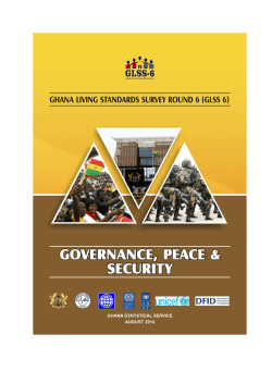 GLSS6 Governance, Peace and Security