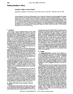 Rydberg Bondlng in (NH4)*