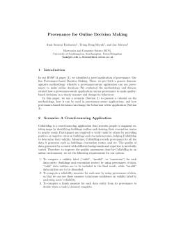 Provenance for Online Decision Making