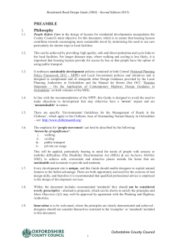 PREAMBLE Philosophy - Oxfordshire County Council