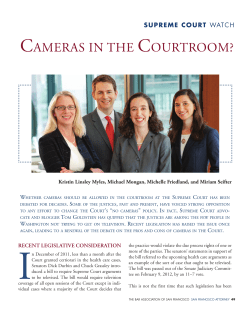 Supreme Court Watch: Cameras in the Courtroom?