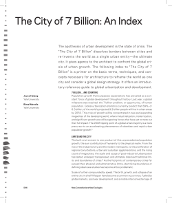 The City of 7 Billion: An Index