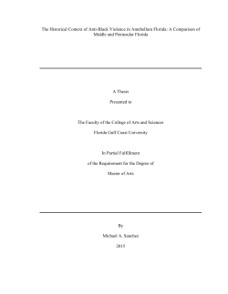 The Historical Context of Anti-Black Violence in Antebellum Florida