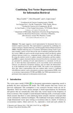 Combining Text Vector Representations for Information Retrieval