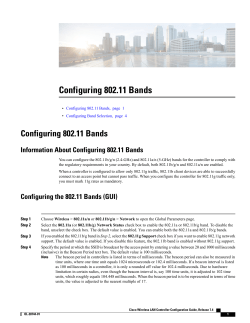 Configuring 802.11 Bands