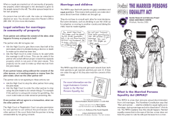 Married Persons equality Act: Pocket guide