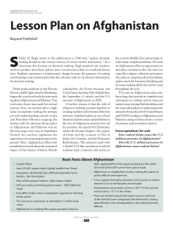 Lesson Plan on Afghanistan - National Council for the Social Studies