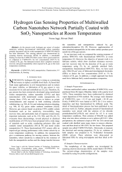 Hydrogen Gas Sensing Properties of Multiwalled Carbon Nanotubes