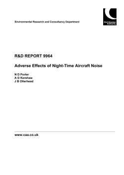 Adverse effects of night-time aircraft noise