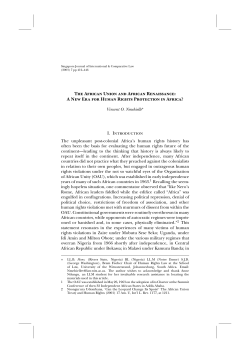 The African Union and African Renaissance