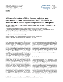 A high-resolution time-of-flight chemical ionization mass