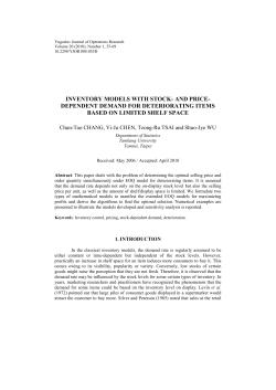 INVENTORY MODELS WITH STOCK- AND PRICE