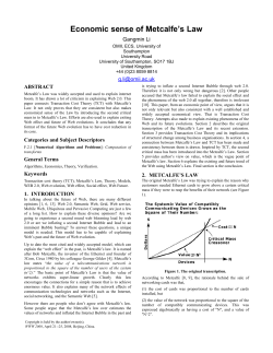 Economic sense of Metcalfe`s Law