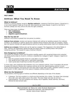 Anthrax: What You Need To Know