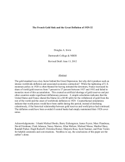 The French Gold Sink and the Great Deflation of 1929