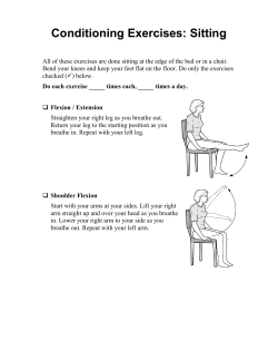 Conditioning Exercises: Sitting - Health Information Translations