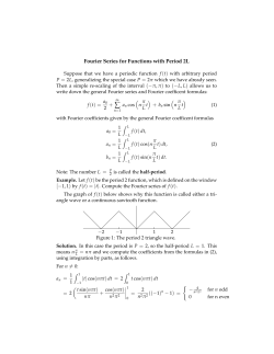 Fourier Series for Functions with Period 2L