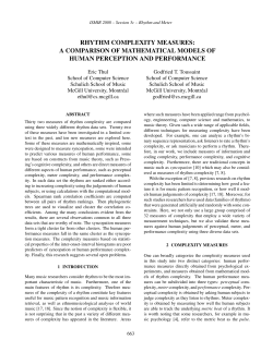 RHYTHM COMPLEXITY MEASURES: A COMPARISON OF